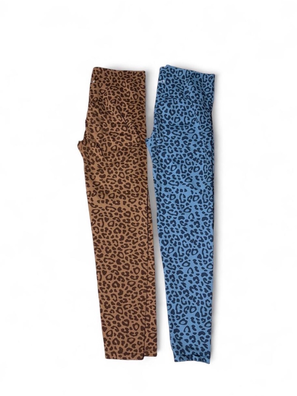 Blue/brown XL leopard print leggings (scrunch butt effect)